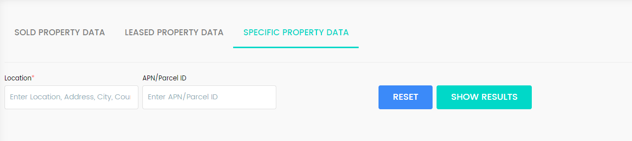 search single property using address or apn